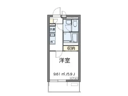 モンタニャレドンナ(1K/2階)の間取り写真