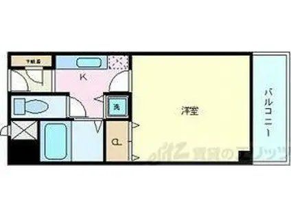 メゾン・ド・ヴィレ茨木(1K/5階)の間取り写真