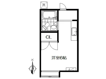 ザッツ井荻II(ワンルーム/2階)の間取り写真