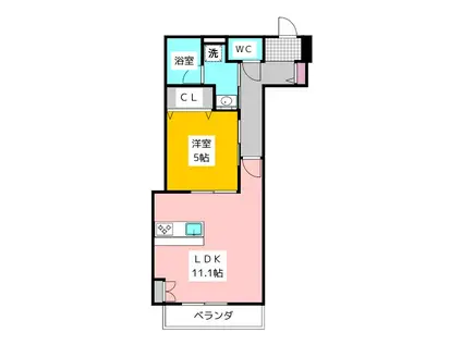 ルミエールレジデンス善福寺(1LDK/3階)の間取り写真