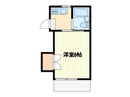 クレークハイム(1K/1階)の間取り写真