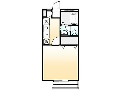 メゾン・ド・ブラン旭(1K/2階)の間取り写真