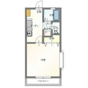 ビーラインNR B(1K/1階)の間取り写真