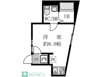 SILVER BIRD(ワンルーム/1階)の間取り写真