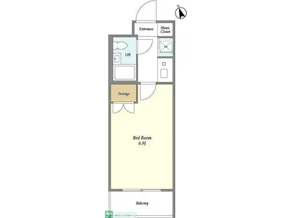 ジョイフル田園調布(1K/1階)の間取り写真
