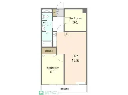 フユーグマンション(2LDK/3階)の間取り写真