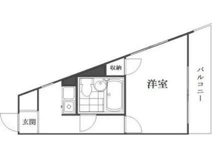 ロンスター三軒茶屋(1K/2階)の間取り写真
