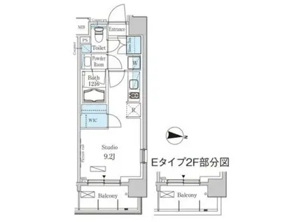 パークアクシス東高円寺(ワンルーム/5階)の間取り写真