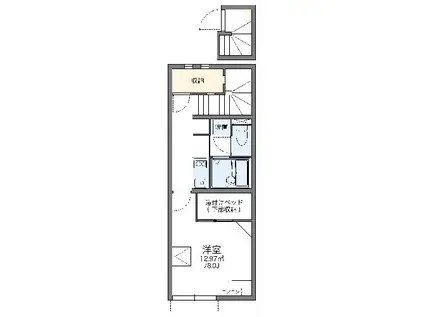 レオネクスト城下(1K/2階)の間取り写真