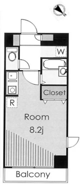 エスコート麻布十番 5階階 間取り