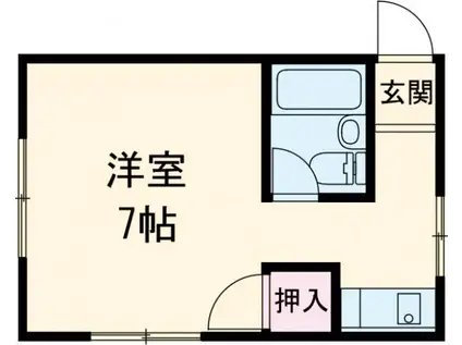 ハイツジュン(ワンルーム/3階)の間取り写真