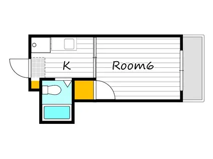 サンジェルマン中納言(1K/3階)の間取り写真