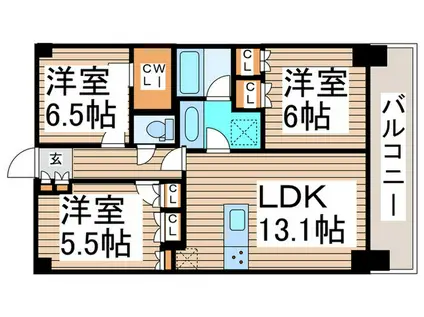 コンフォリア成増グリーンサイド(3LDK/3階)の間取り写真