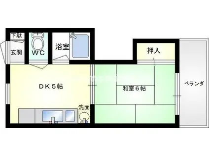 ハイツフェニックス(1DK/1階)の間取り写真