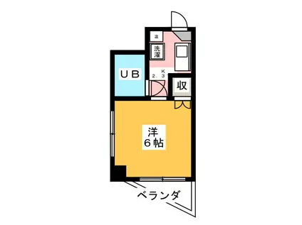 パールマンション白山(1K/3階)の間取り写真