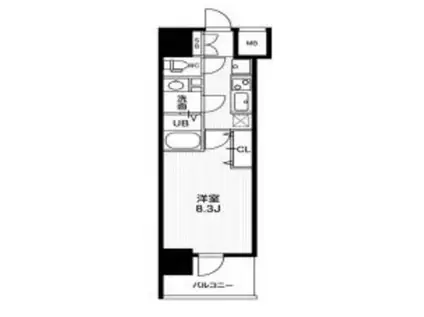 N-STAGE八王子(1K/15階)の間取り写真