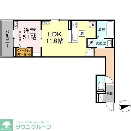 D PAINA EGAWA I(1LDK/2階)の間取り写真