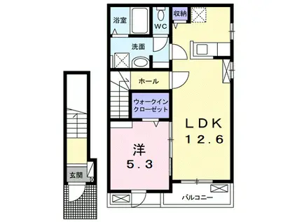 アーバンエステート和泉中央II(1LDK/2階)の間取り写真