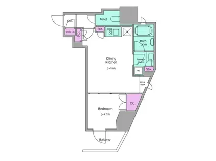 レジディア文京本郷IV(1DK/5階)の間取り写真