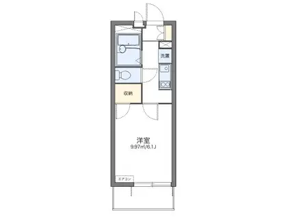 レオパレス長洲西通(1K/2階)の間取り写真