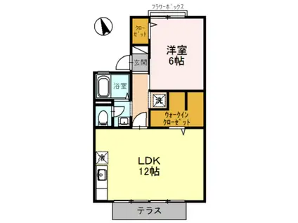 セジュールMT(1LDK/1階)の間取り写真