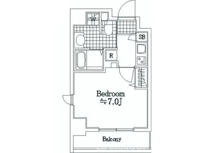 LE-LION FREYER 南砂ウエスト(1K/8階)の間取り写真