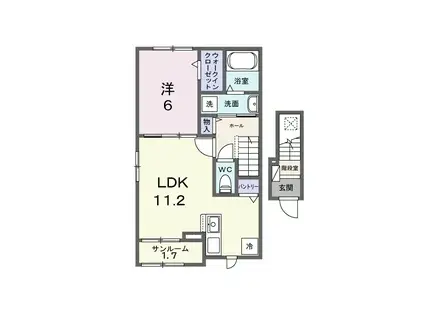 フェリス・カーサ(1LDK/2階)の間取り写真