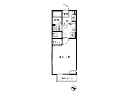 セジュール成増(1K/1階)の間取り写真