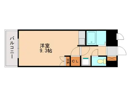 Kステーション八田(ワンルーム/3階)の間取り写真