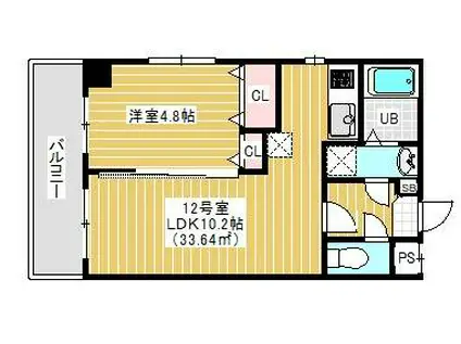 金太郎ヒルズ255(1LDK/3階)の間取り写真