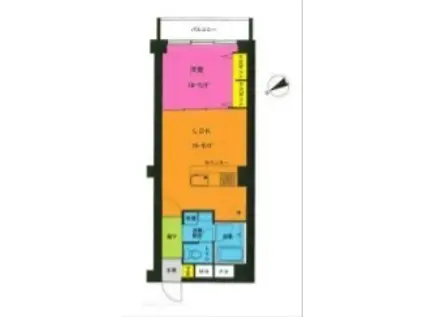 NICハイム石川台(1LDK/2階)の間取り写真