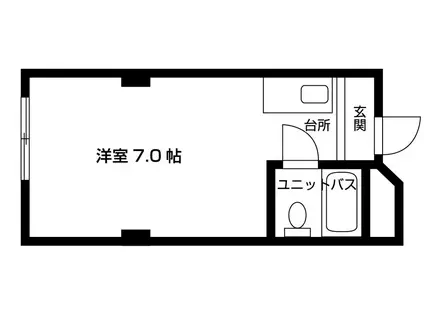 エレガンスハイツローズ(1K/1階)の間取り写真