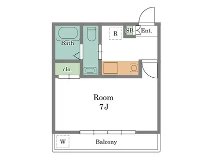 東京メトロ丸ノ内線 中野新橋駅 徒歩3分 5階建 築15年(1K/3階)の間取り写真