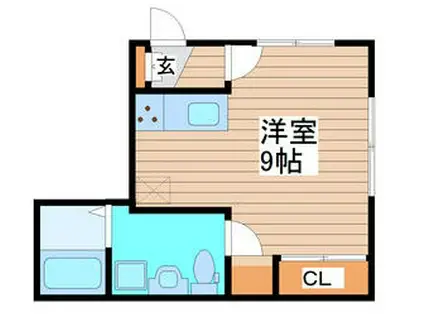 リベルタ上杉(ワンルーム/1階)の間取り写真