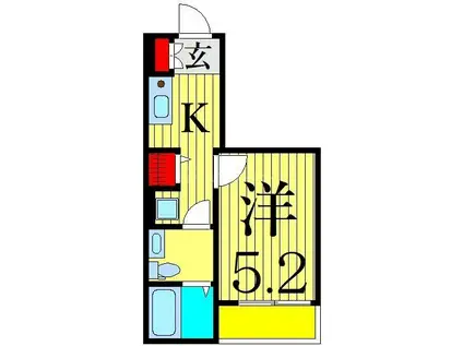 ソラーレ(1K/3階)の間取り写真