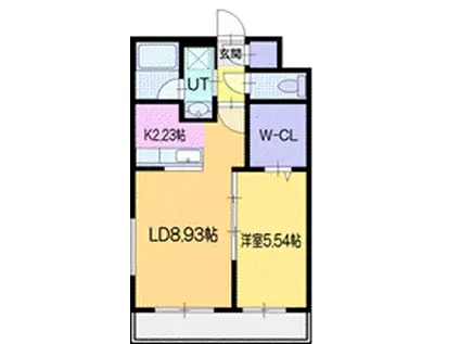 フォレスタCTS(1LDK/3階)の間取り写真