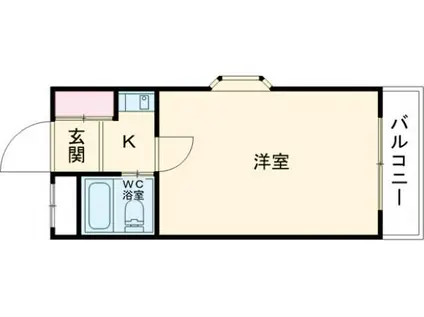 シティパレス西大寺P-Ⅴ(1K/3階)の間取り写真