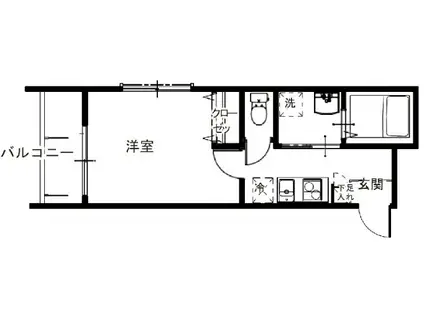 メルディア八広6丁目VII(1K/2階)の間取り写真