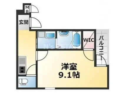 フジパレス小河通V番館(1K/3階)の間取り写真