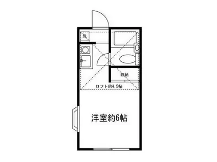 ルヴィラージュ玉川学園(ワンルーム/1階)の間取り写真