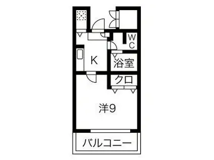 ジークレフ王子(1K/2階)の間取り写真