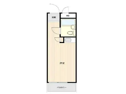 トップ市ヶ谷(ワンルーム/4階)の間取り写真