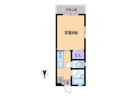 サンライズ星野(1K/1階)の間取り写真