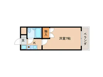 アメニティホウコク(1K/2階)の間取り写真