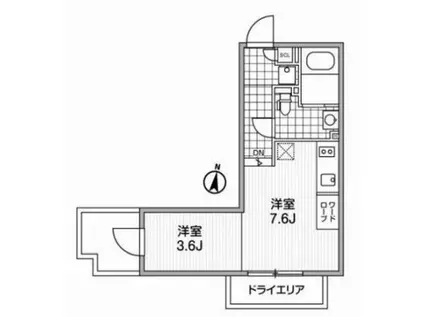 アレーロ参宮橋(ワンルーム/1階)の間取り写真