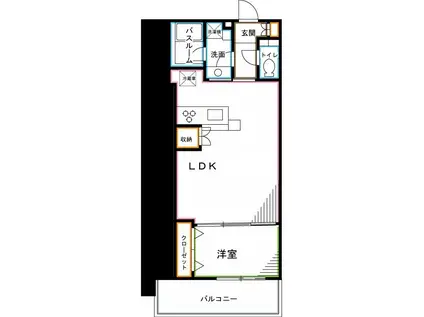 レジディア荻窪III(1LDK/4階)の間取り写真