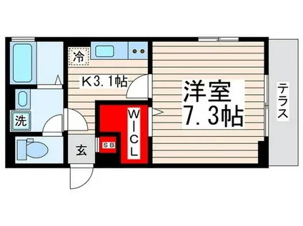 ボナール(1K/1階)の間取り写真