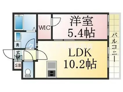 ジーメゾン垂水イースト2(1LDK/3階)の間取り写真