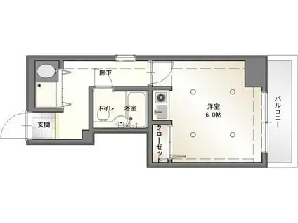 メゾンイマイ(ワンルーム/2階)の間取り写真