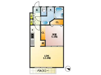 ORION板橋本町(1LDK/3階)の間取り写真